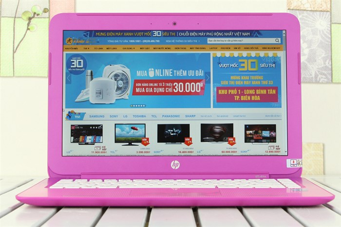 Laptop HP Stream 13 N2840/2GB/32GB/Win8.1/Xanh Màu Tím hồng