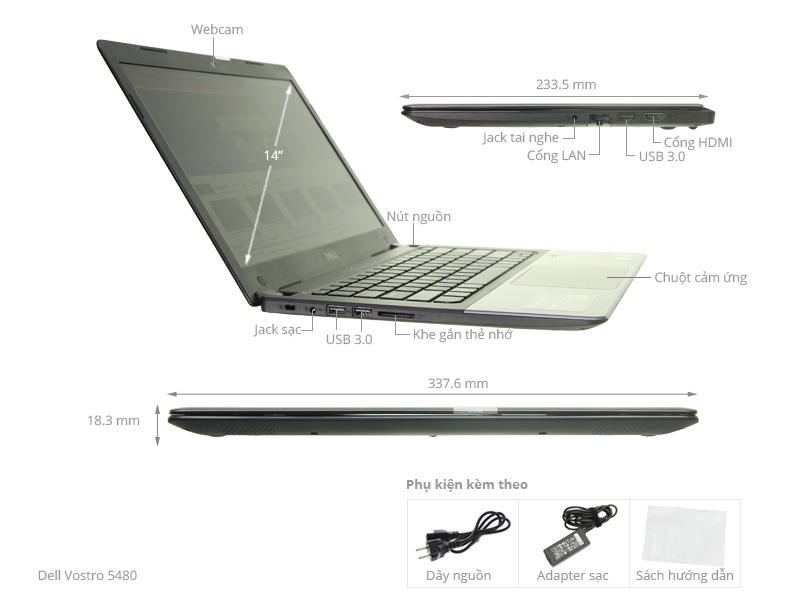 Dell Vostro 5480 i5 5200U/4GB/500GB/2GB 830M/Win8.1