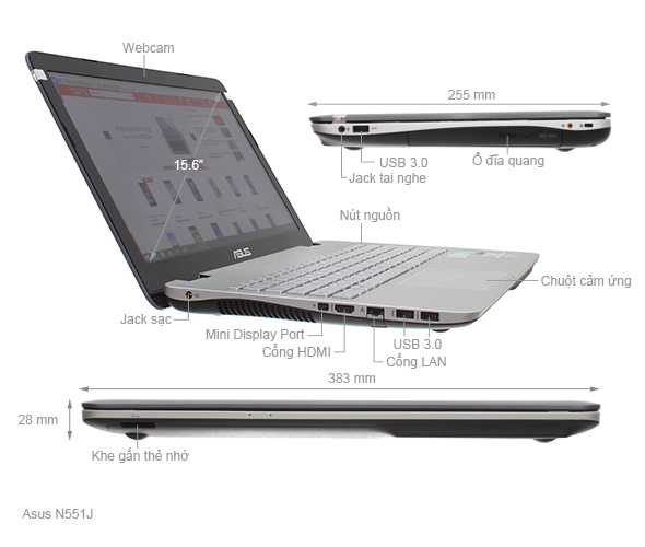 Asus N551JX i7 4720HQ/8GB/1TB/128GB/4GB 950M/Win8.1