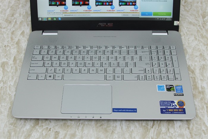 Laptop Asus N551JX i7 4720HQ/8GB/1TB/128GB/4GB 950M/Win8.1 Màu Xám