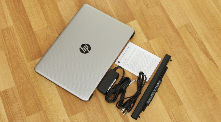 Bộ sản phẩm gồm: Pin, Dây nguồn, Sách hướng dẫn, Thùng máy