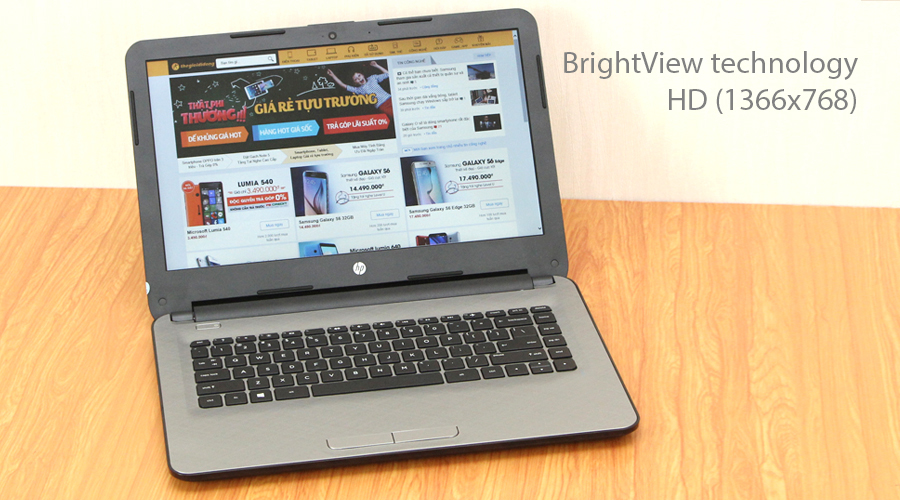 <p>M&agrave;n h&igrave;nh 14 inch độ ph&acirc;n giải 1366 x 768 pixel được hỗ trợ bởi c&ocirc;ng nghệ độc quyền BrightView HD cho chất lượng h&igrave;nh ảnh sắc n&eacute;t.</p>