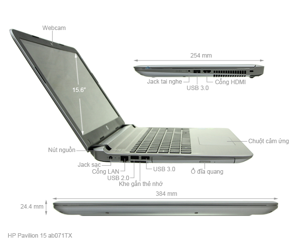 HP Pavilion 15 ab071TX i7 5500U/8GB/1TB/2GB 940M/Win8.1