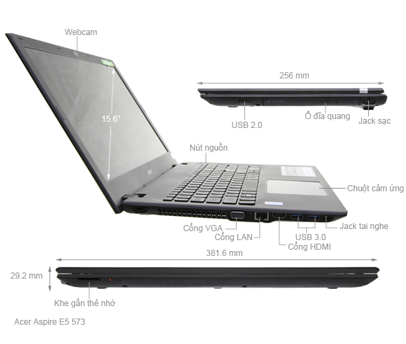 Acer Aspire E5 573 i5 5200U/4G/500G/Win10