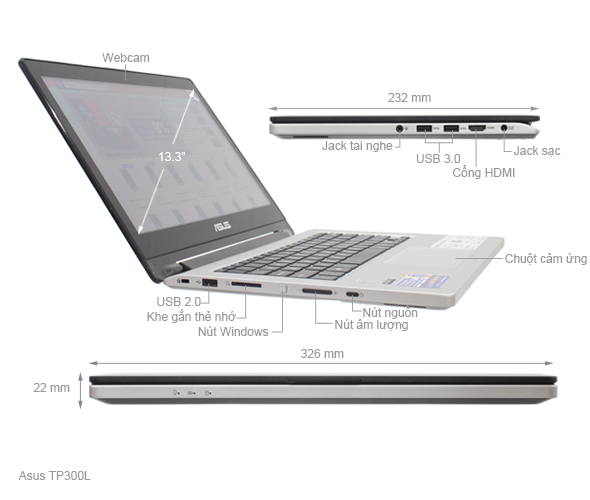 Asus TP300LA i5 5200U/4GB/500GB/Win8.1