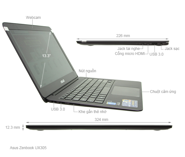 Asus Zenbook UX305FA M 5Y10/8GB/128GB/Win10