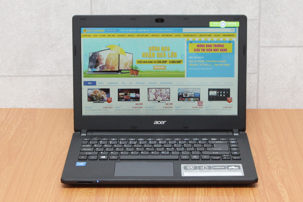 Laptop Acer ES1 431 N3050/4GB/500GB/Win10 Màu Đen
