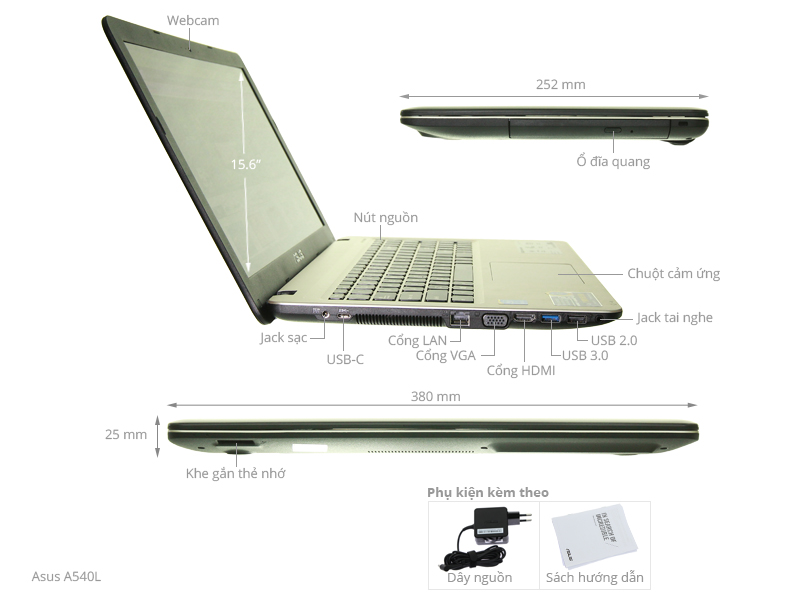 Asus A540LA i3 4005U/4GB/500GB/Win10