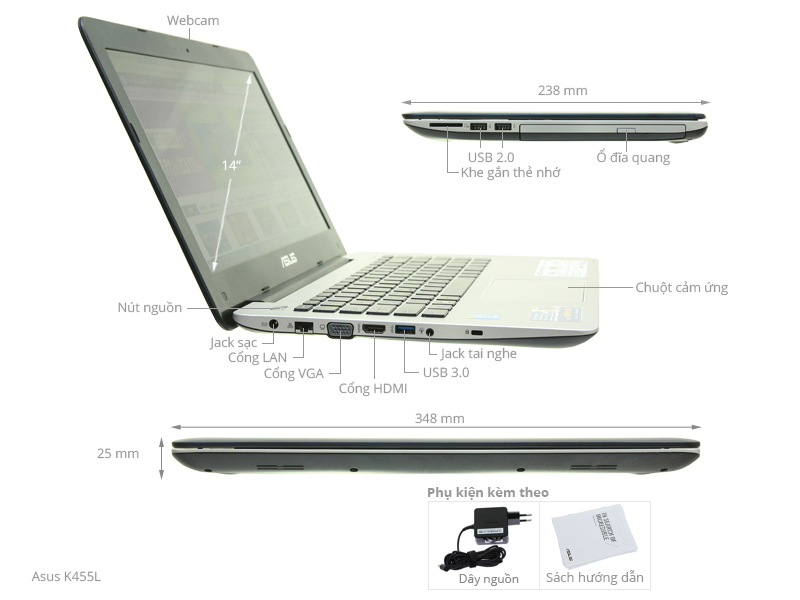 Asus K455LA i3 5010U/4GB/500GB/Win10