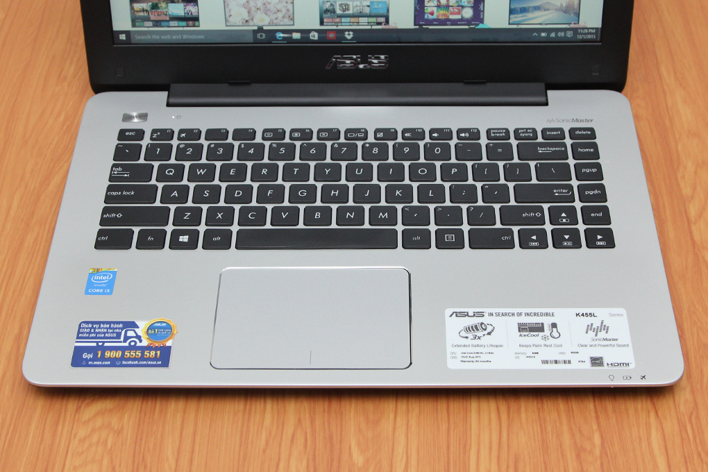 Laptop Asus K455LA i3 5010U/4GB/500GB/Win10 Màu Đen