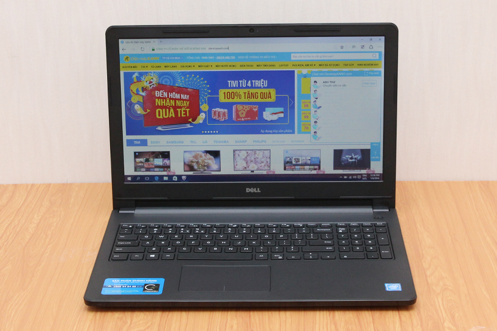 Laptop Dell Inspiron 3552 N3050/2GB/500GB/Win10 Màu Đen