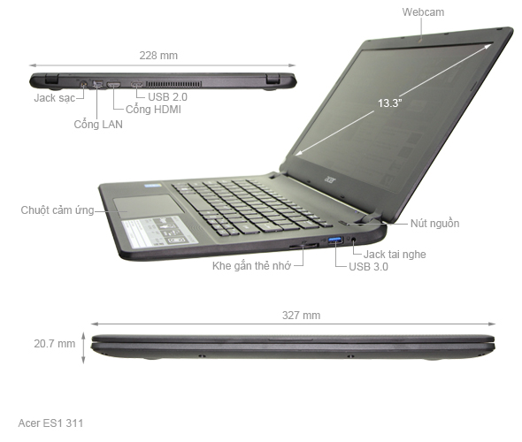 Acer ES1 311 N2840/2GB/500GB/Win8.1