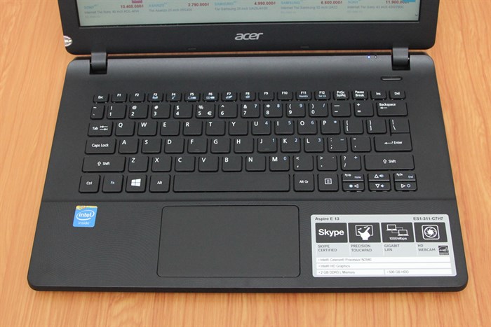 Laptop Acer ES1 311 N2840/2GB/500GB/Win8.1 Màu Đen