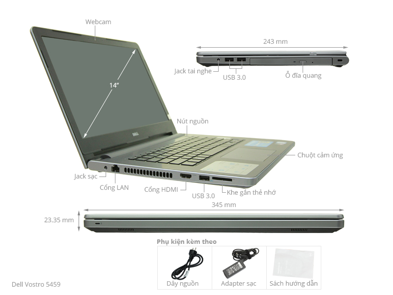 Dell Inspiron 5459 i7 6500U/4GB/1TB/VGA 4GB/Win10