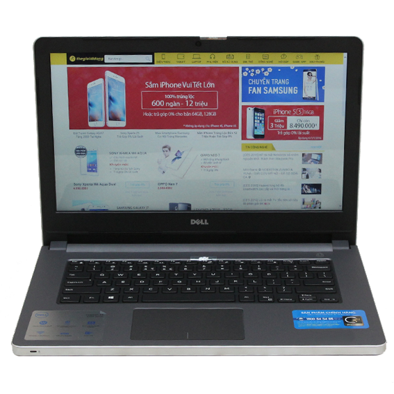Laptop Dell Inspiron 5458 i3 5005U/4GB/500GB/Win10 Màu Bạc