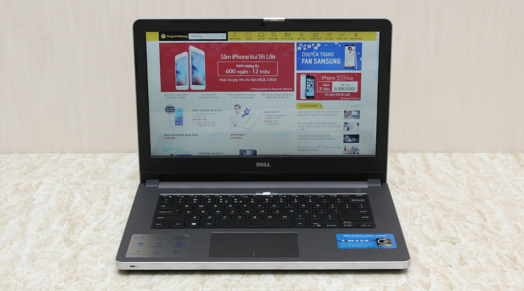 Laptop Dell Inspiron 5458 i3 5005U/4GB/500GB/Win10 Màu Bạc