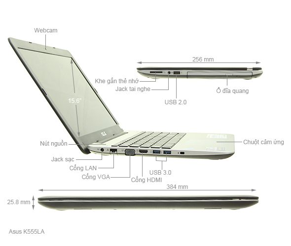 Asus K555LA i3 5005U/4GB/500GB/Win10