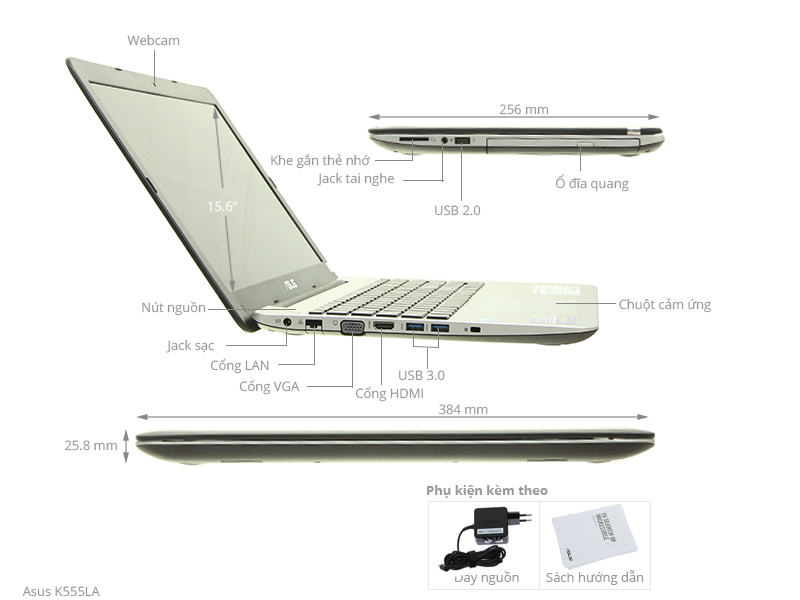 Asus K555LA i3 5005U/4GB/500GB/Win10