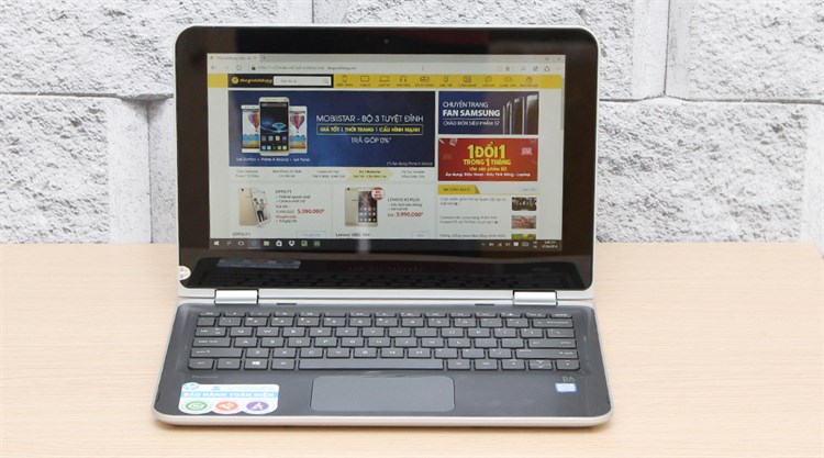 Laptop HP Pavilion x360 k118TU M3 6Y30/4GB/500GB/Win10 Màu Bạc