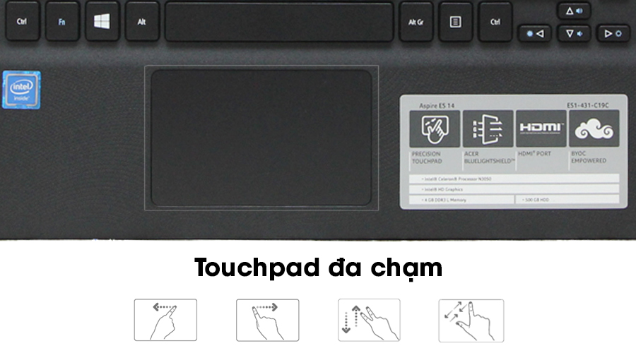 Laptop Acer ES1 431 N3060/4GB/500GB/Win10