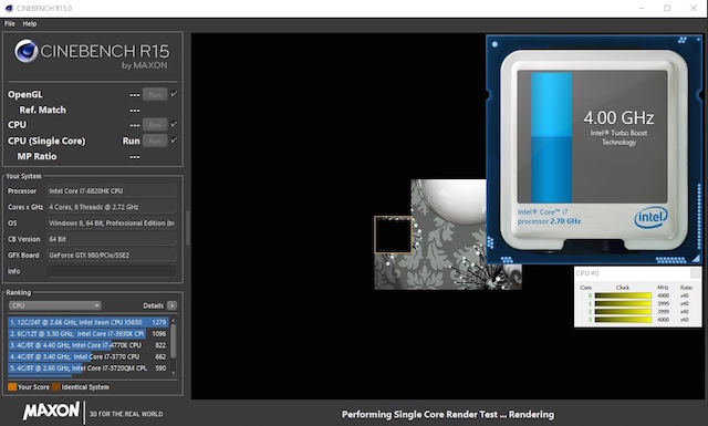 Test khi máy chạy ở lõi đơn