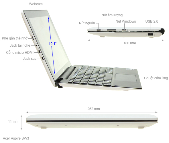 Acer Aspire SW3 013 13PG Z3735F/2GB/500G/Win8.1