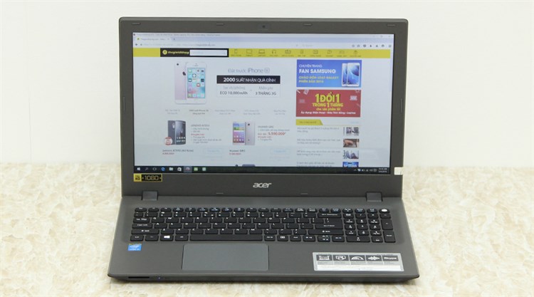 Laptop Acer Aspire E5 573 i3 5005U/4GB/500GB/Win 10 Màu Xám