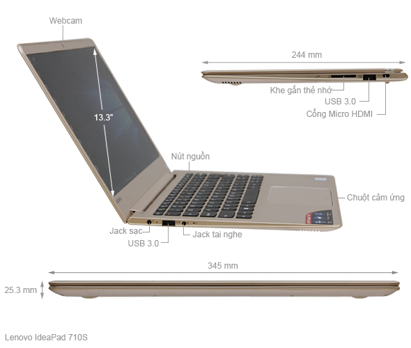 Lenovo IdeaPad 710S i5 6200U/4GB/128GB/Win10