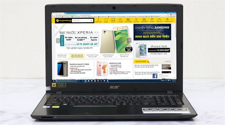 Laptop Acer Aspire E5 575G i3 6100U/4GB/500GB/2GB 940M/Win10/(NX.GDWSV.003) Màu Đen