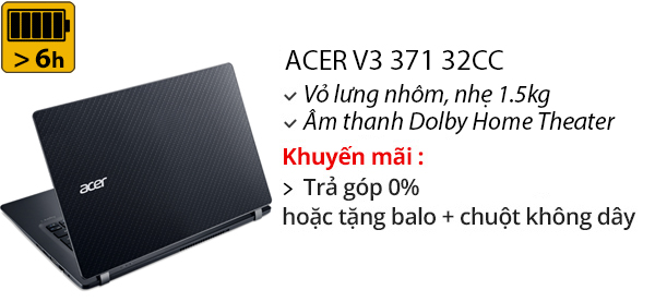 Laptop Acer V3 371 32CC i3 5005U/4GB/500GB/Win10