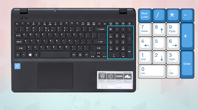 Acer ES1 531 N3710 - Bàn phím số riêng biệt Acer ES1 531 N3710 - Bàn phím số riêng biệt