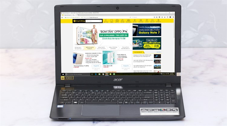 Laptop Acer Aspire E5 575 50HM i5 6200U/4GB/500GB/Win10 Màu Đen
