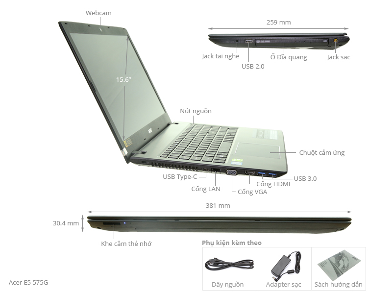 Acer Aspire E5 575G 515A i5 6200U/4GB/500GB/2GB 940M/Win10
