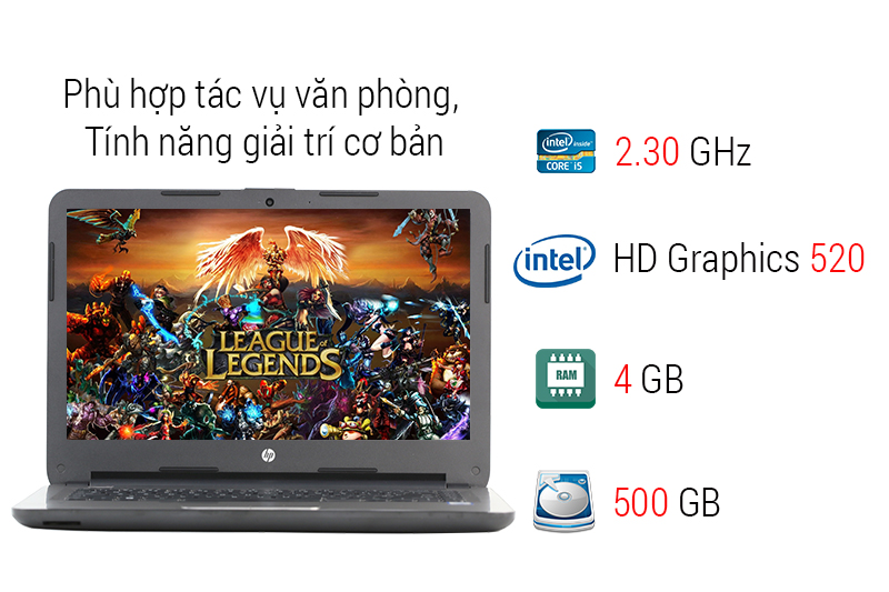 HP 14 am056TU i5 6200U/4GB/500GB/DOS