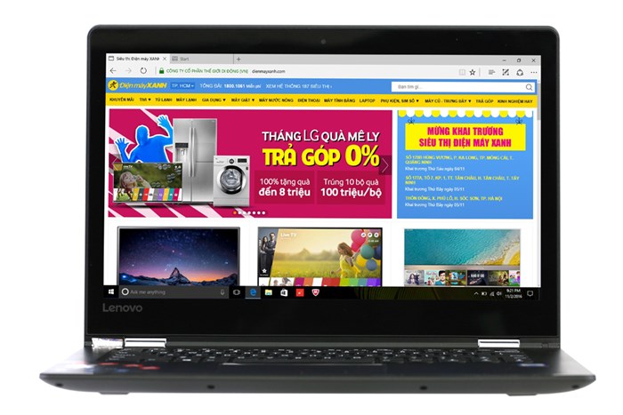 Laptop Lenovo Yoga 510 14ISK i3 6100U/4GB/500GB/Win10/(80S700D2VN) Màu Đen