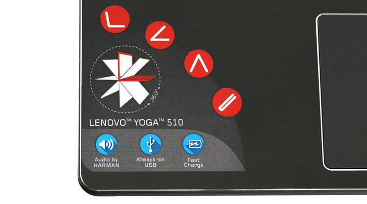 Laptop Lenovo Yoga 510 14ISK i3 6100U/4GB/500GB/Win10/(80S700D2VN) Màu Đen