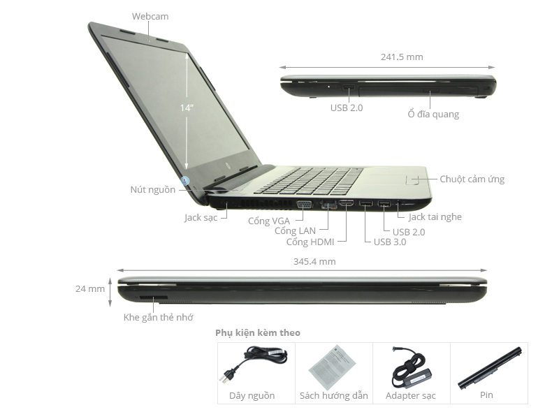 HP 14 am065TU N3060/4GB/500GB/Win10/(X3B72PA)