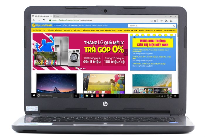 Laptop HP 14 am065TU N3060/4GB/500GB/Win10/(X3B72PA) Màu Bạc