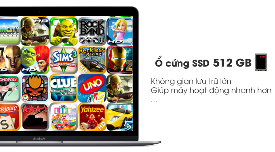 Laptop Apple Macbook 12" MLH82 Core M 1.2GHz/8GB/512GB (2016)