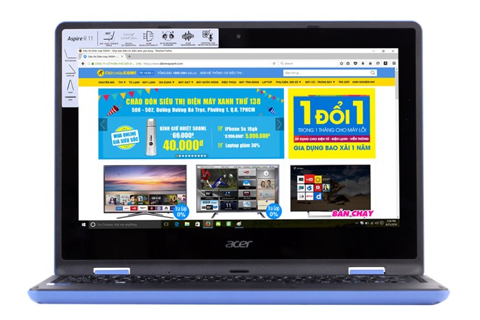 Laptop Acer R3 131T N3060/2GB/500GB/Win10 Màu Xanh Dương