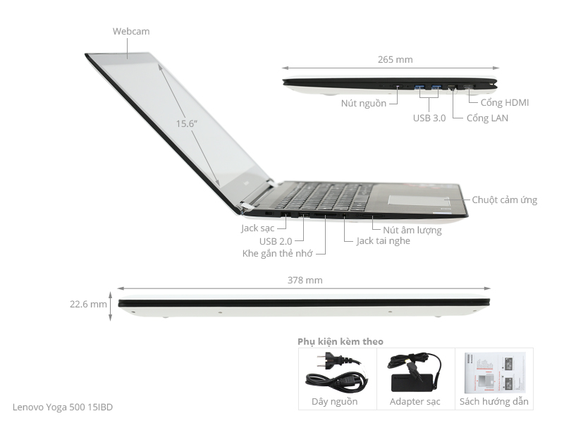 Lenovo Yoga 500 15IBD i3 5020U/4GB/500GB/Win10
