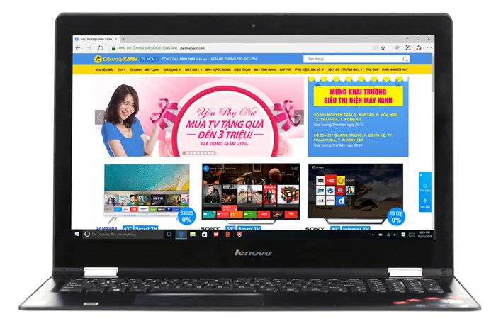 Laptop Lenovo Yoga 500 15IBD i3 5020U/4GB/500GB/Win10 Màu Trắng