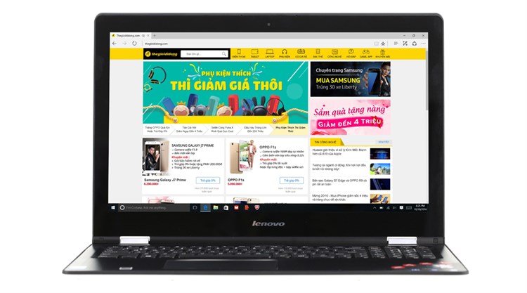 Laptop Lenovo Yoga 500 15IBD i3 5020U/4GB/500GB/Win10 Màu Trắng