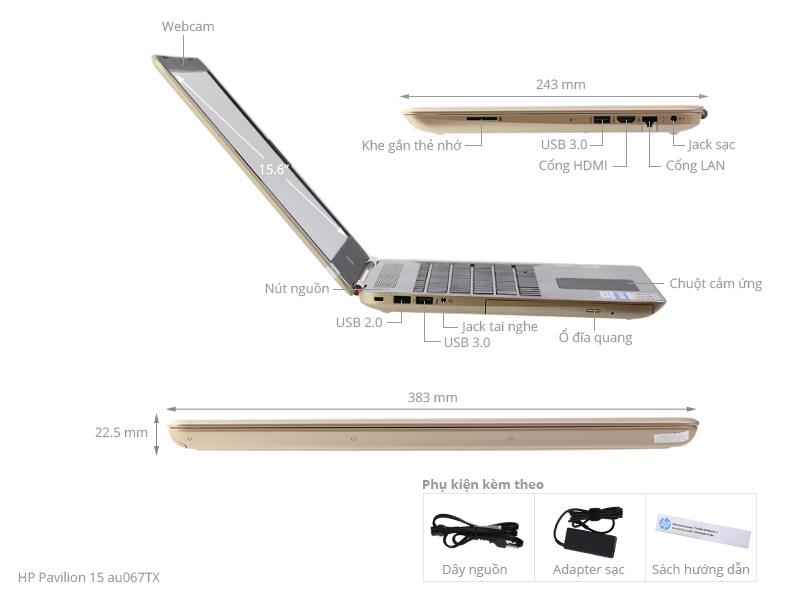 HP Pavilion 15 au067TX i5 6200U/4GB/500GB/2G 940MX/Win10/(X3C16PA)