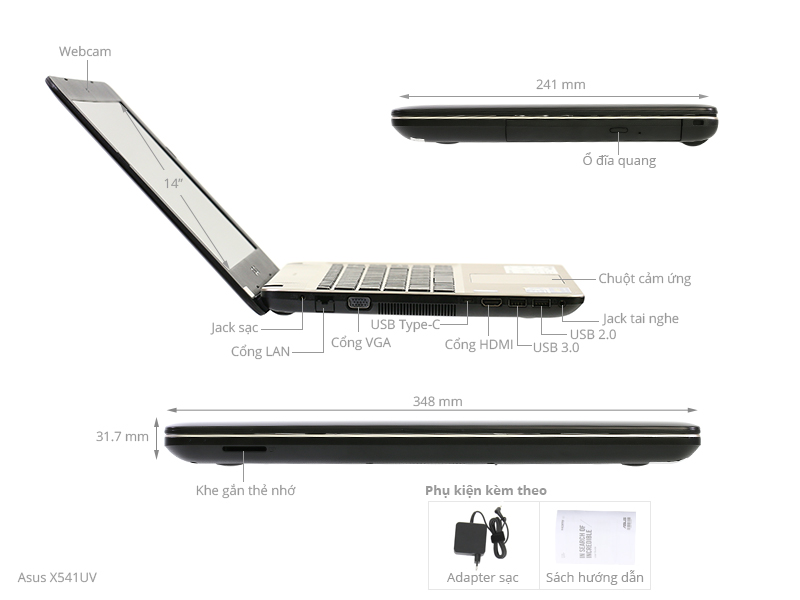 Asus X441UA i5 6200U/4GB/500GB/Win10/(WX055T)