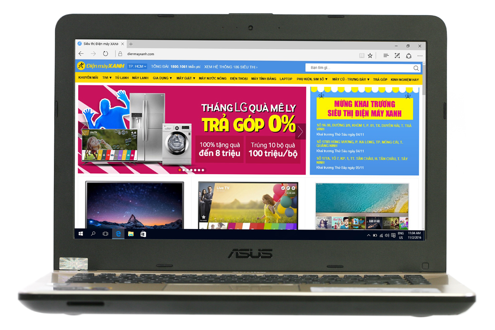 Laptop Asus X441UA i5 6200U/4GB/500GB/Win10/(WX055T) Màu Đen