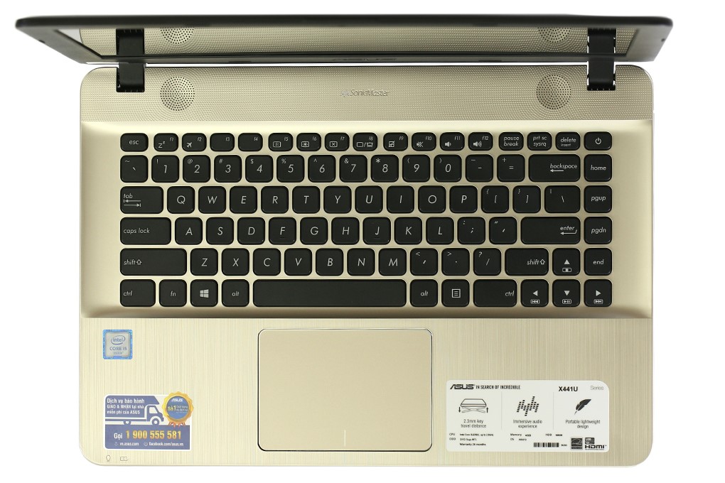 Laptop Asus X441UA i5 6200U/4GB/500GB/Win10/(WX055T) Màu Đen