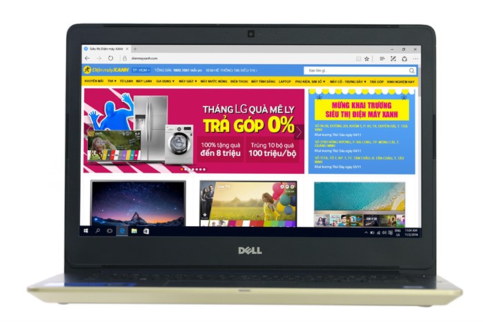 Laptop Dell Vostro 5468 i5 7200U/4GB/1TB/2GB 940MX/Win10/(P75G001) Màu Vàng đồng