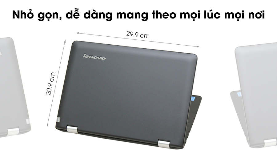 Laptop Lenovo Yoga 300 11IBR N3710/4GB/32GB/Win10 (80M100L5VN)