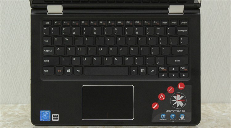 Laptop Lenovo Yoga 300 11IBR N3710/4GB/32GB/Win10 (80M100L5VN) Màu Đen